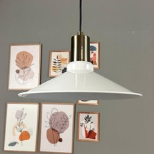 Bamyum Benjamin Beyaz Metal Avize Kalın Eskitme Fener Başlık Rustik Cafe Mutfak Modern Dekoratif Sarkıt