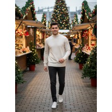 Nakşi Giyim Erkek Ince Yarım Balıkçı Yaka Triko Kazak