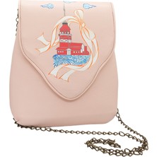 Yemenia Istanbul Temalı Pembe Çanta