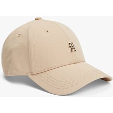 Tommy Hilfiger Bej Renk Chic Th Monogram Twill Beyzbol Şapkası Kadınlar İçin Rahat Kullanım
