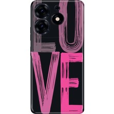 Adasena Tecno Spark 20 - 20C Kılıf Desenli Baskılı Tpu Rubber Kapak Love2