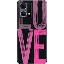 Adasena Oppo Reno 7 4g Kılıf Desenli Baskılı Tpu Rubber Kapak Love2