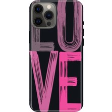 Adasena iPhone 12 Pro Max Kılıf Desenli Baskılı Tpu Rubber Kapak Love2