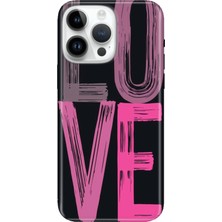Adasena iPhone 16 Pro Max Kılıf Desenli Baskılı Tpu Rubber Kapak Love2