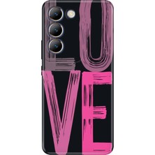 Adasena Vivo V30 Lite Kılıf Desenli Baskılı Tpu Rubber Kapak Love2