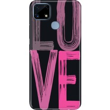 Adasena Realme C25 Kılıf Desenli Baskılı Tpu Rubber Kapak Love2