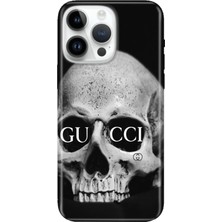 Adasena iPhone 15 Pro Max Kılıf Desenli Baskılı Tpu Rubber Kapak Skull Fashion