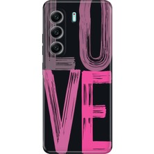 Adasena Tecno Camon 40 4g Kılıf Desenli Baskılı Tpu Rubber Kapak Love2