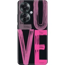 Adasena Oppo Reno 11F Kılıf Desenli Baskılı Tpu Rubber Kapak Love2