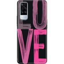 Adasena Vivo Y51 Kılıf Desenli Baskılı Tpu Rubber Kapak Love2