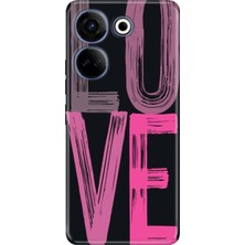 Adasena Tecno Camon 20 Kılıf Desenli Baskılı Tpu Rubber Kapak Love2