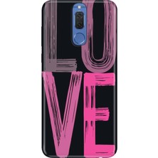 Adasena Huawei Mate 10 Lite Kılıf Desenli Baskılı Tpu Rubber Kapak Love2