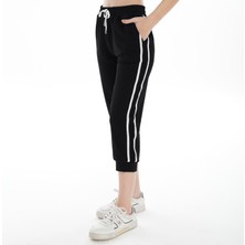 Asn Concept Kadın Yanı Şeritli Siyah Renk Kapri (Büyük Beden Seçeneğiyle)