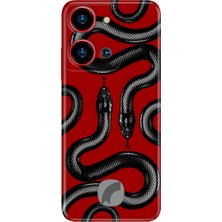 Adasena Reeder S19 Max Pro S Zoom Kılıf Desenli Baskılı Tpu Rubber Kapak Yılan Moda