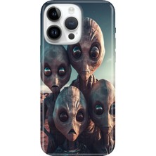 Adasena iPhone 15 Pro Max Kılıf Desenli Baskılı Tpu Rubber Kapak Ufo