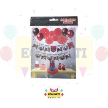 Zayna's Örümcek Adam Spiderman Temalı Iyi Ki Doğdun Yazılı Banner - Doğum Günü Parti Seti Malzemeleri