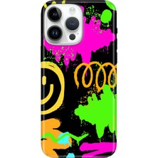 Adasena iPhone 15 Pro Max Kılıf Desenli Baskılı Tpu Rubber Kapak Smile