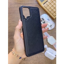Mtl Samsung Galaxy A12 Uyumlu Premium Deri Dokulu Darbelere Karşı Dayanıklı Nazal Silikon Kılıf