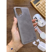 Mtl Samsung Galaxy A12 Uyumlu Premium Deri Dokulu Darbelere Karşı Dayanıklı Nazal Silikon Kılıf