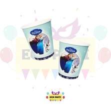 Zayna's Frozen Elsa Temalı Karton Bardak 8 Li - Doğum Günü Parti Seti Malzemeleri