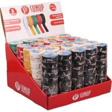 Sunup SN-27919 0.13X18MM 5 Renk Izole Elektrikçi Bant 10 Metre 50X5'LI Paket (Kırmızı- Sarı - Siyah - Yeşil - Beyaz)
