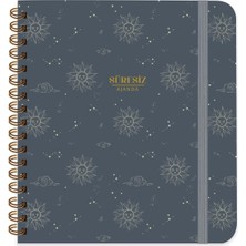 Keskin Color Keskin 19*21 Sert Kapak Spiralli Süresiz Ajanda - Yıldız