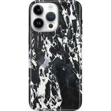 Adasena iPhone 15 Pro Max Kılıf Desenli Baskılı Tpu Rubber Kapak Sky Mermer