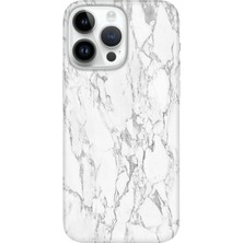 Adasena iPhone 15 Pro Max Kılıf Desenli Baskılı Tpu Rubber Kapak Mono Mermer