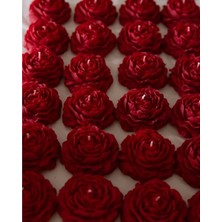 El Yapımı Kokulu Gül Figürlü Dekoratif Mum 3 Adet