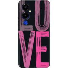 Adasena Tecno Pova 4 Pro Kılıf Desenli Baskılı Tpu Rubber Kapak Love2