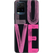 Adasena Vivo Y21S Kılıf Desenli Baskılı Tpu Rubber Kapak Love2