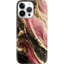 Adasena iPhone 15 Pro Max Kılıf Desenli Baskılı Tpu Rubber Kapak Seattle-Mermer