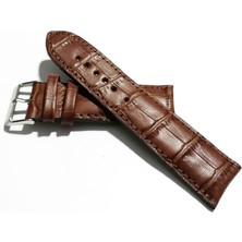 Fado&her Saate Uyumlu Hakiki  Deri Saat  Kordonu  Kahverengi  20  mm  (301 )