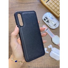 Mtl Samsung Galaxy A50 Uyumlu Premium Deri Dokulu Darbelere Karşı Dayanıklı Nazal Silikon Kılıf