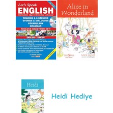 Bloomsbury Let's Speak English-Özel Basım: Reading - Listening Stories - Dialogues Vocabulary - Grammar Ingilizce Geliştirme Seti + Alice In Wonderland + Heidi