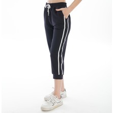 Asn Concept Kadın Yanı Şeritli Lacivert Renk Kapri (Büyük Beden Seçeneğiyle)