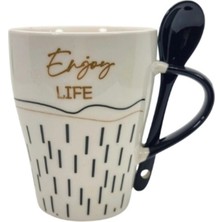 Tohana Motivasyon Hediyelik Kaşıklı Seramik Kupa