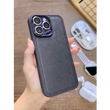 Mtl Iphone 15 Pro Max Uyumlu Premium Deri Dokulu Darbelere Karşı Dayanıklı Nazal Silikon Kılıf