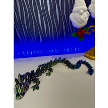 3dvibeswithmerve Kristal Ejderha 46 cm Ejderhalar Temalı Model İpek Parlak Çift Renkli