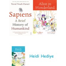 Bloomsbury Sapiens: A Brief History Of Humankind: The Multı-Mıllıon Copy Bestseller + Alice In Wonderland + Heidi