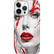 Adasena iPhone 15 Pro Max Kılıf Desenli Baskılı Tpu Rubber Kapak Lady