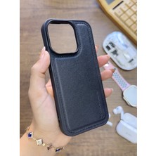 Mtl Iphone 14 Pro Uyumlu Premium Deri Dokulu Darbelere Karşı Dayanıklı Nazal Silikon Kılıf