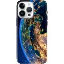 Adasena iPhone 15 Pro Max Kılıf Desenli Baskılı Tpu Rubber Kapak World Night