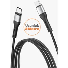 Lucatech Samsung S21 / S21 Fe / S22 / S23 / S24 / S24 Ultra / S25 / S25 Ultra Uyumlu Pd Type-C Hızlı Şarj Kablosu 120W 2 mt 2 mt