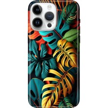 Adasena iPhone 15 Pro Max Kılıf Desenli Baskılı Tpu Rubber Kapak Renkli Orman