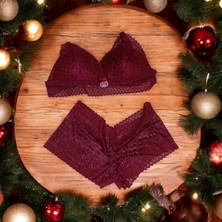 Sones Kozmetik Sones   Kozmetik   Bordo Desteksiz  Kırmızı Bralet Takım