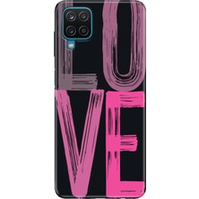 Adasena Samsung Galaxy A12 M12 Kılıf Desenli Baskılı Tpu Rubber Kapak Love2