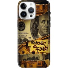 Adasena iPhone 15 Pro Max Kılıf Desenli Baskılı Tpu Rubber Kapak Money