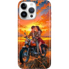 Adasena iPhone 15 Pro Max Kılıf Desenli Baskılı Tpu Rubber Kapak Sevgilim ve Ben