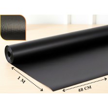 Almital Mobilya Aksesuarlari 48 cm x 1metre Siyah Kumaş Desenli, Çekmece İçi Kaydırmaz Halı, Dolap içi raf örtüsü
